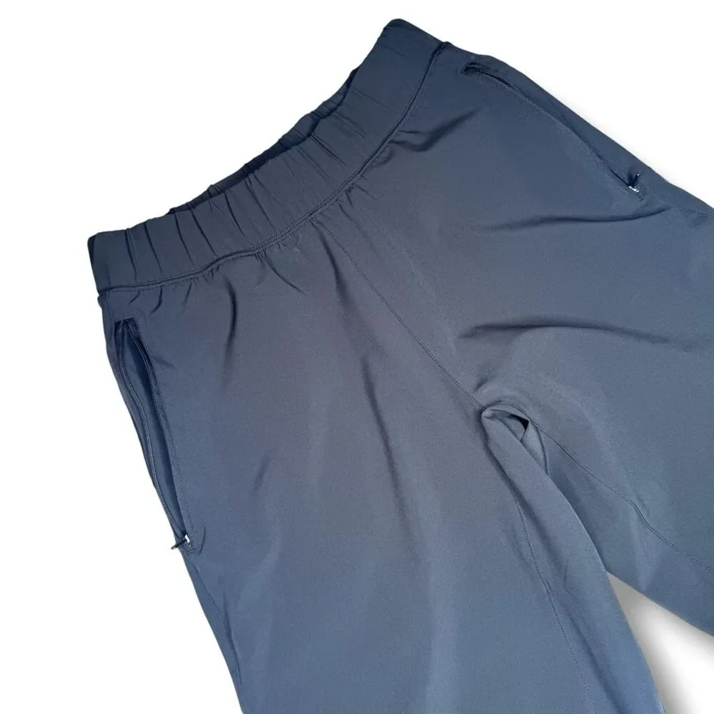 ALO Yoga Black Drawstring Straight Leg Jogger Pant Zipper Pockets Women’s Size S
